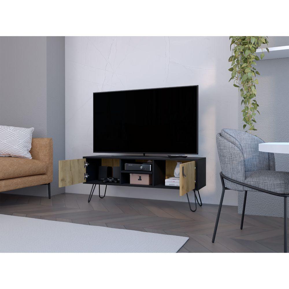 Mesa Para Tv Revali Macadamia Y Wengue Para Tv De 50''