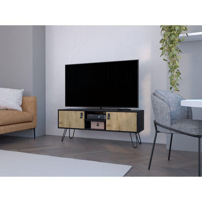 Mesa Para Tv Revali Macadamia Y Wengue Para Tv De 50''