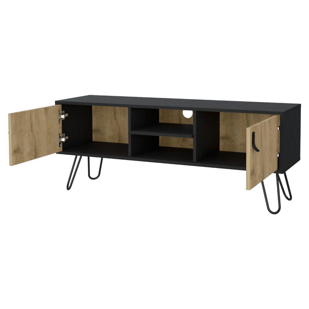 Mesa Para Tv Revali Macadamia Y Wengue Para Tv De 50''
