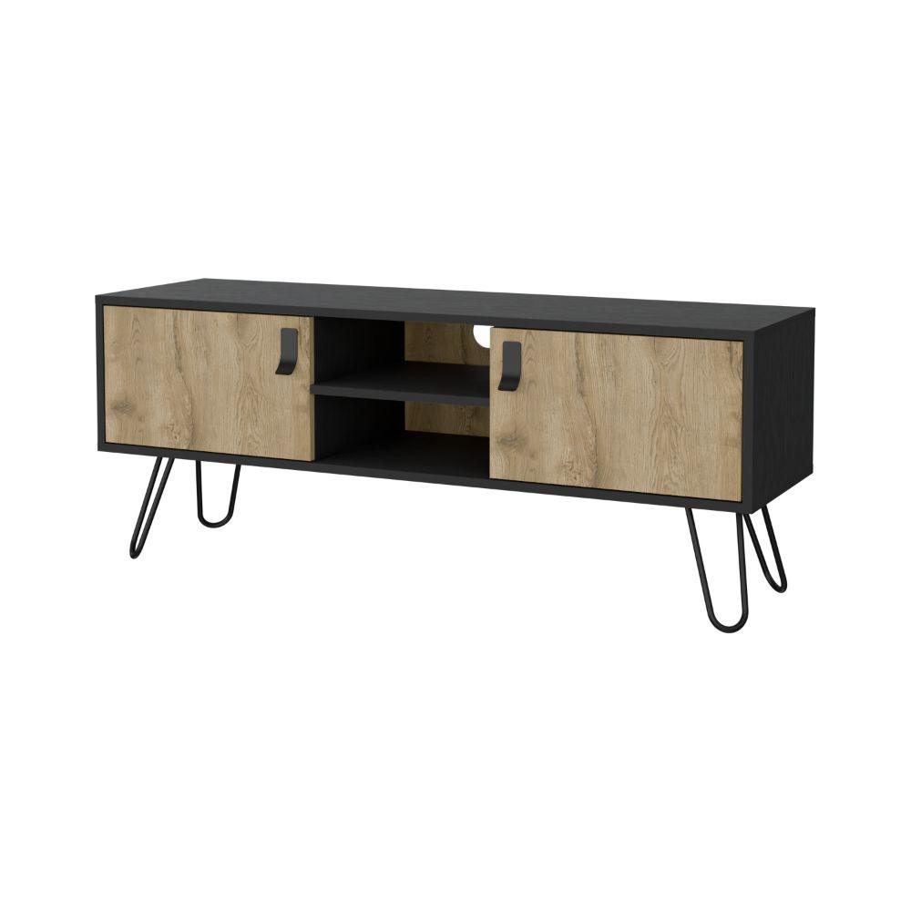 Mesa Para Tv Revali Macadamia Y Wengue Para Tv De 50''