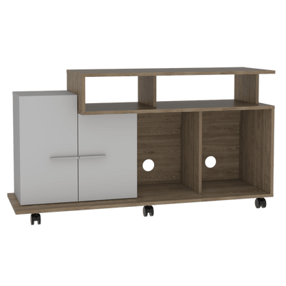 Rack Para Tv Valera  Miel + Blanco