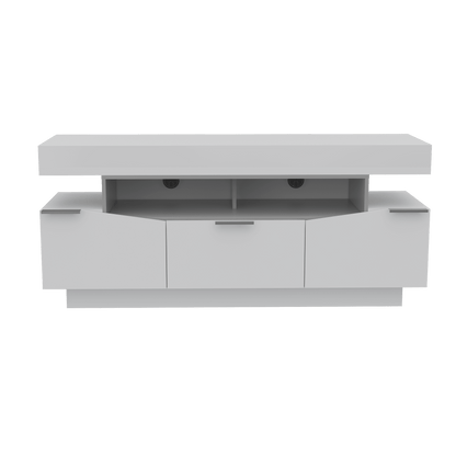 Mesa Para Tv Kyplo Blanco Y Plomo Para Televisor De Hasta 65"