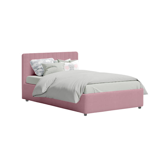 Base Cama Baul con Espaldar Semidoble Infantil Luna 120x190x120 rosado