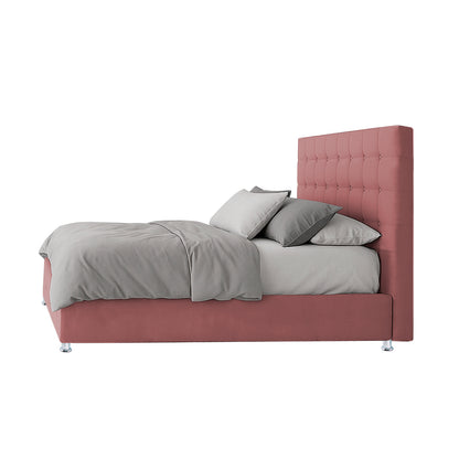 Base Cama Con Espaldar Doble Capital Salmon