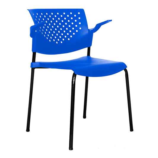 Silla Interlocutora Fly Con Brazos   azul