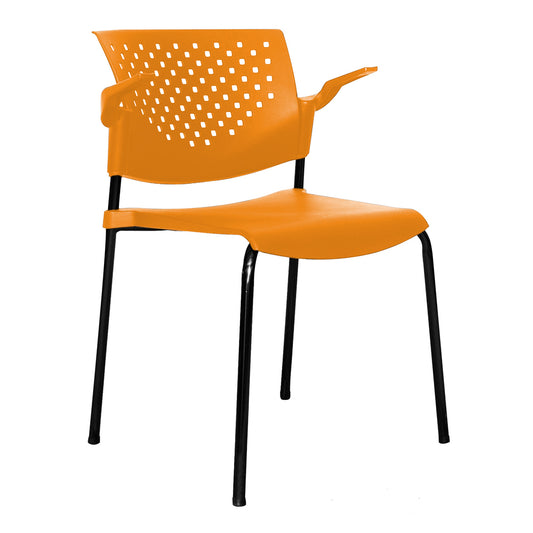 Silla Interlocutora Fly Con Brazos   naranja