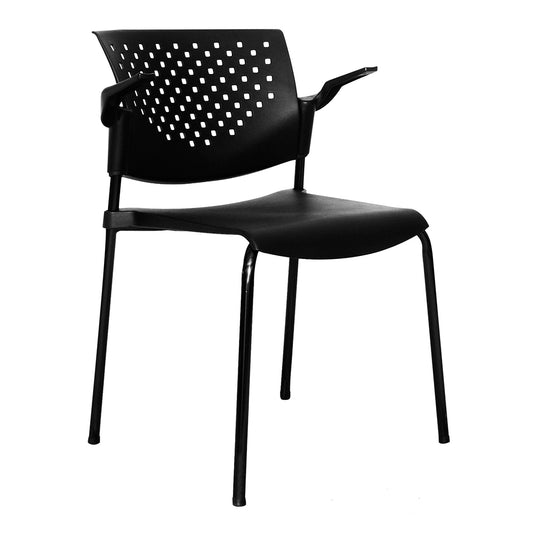 Silla Interlocutora Fly Con Brazos   negro