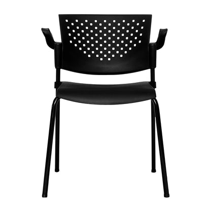Silla Interlocutora Fly Con Brazos   negro