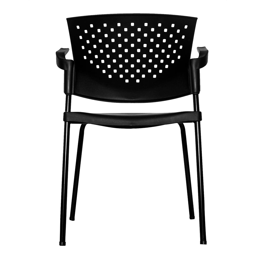 Silla Interlocutora Fly Con Brazos   negro