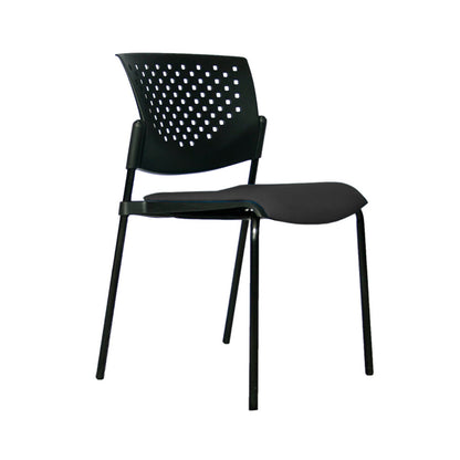 Silla Interlocutora Fly Tapizada  negra