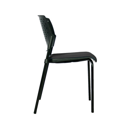 Silla Interlocutora Fly Tapizada  negra
