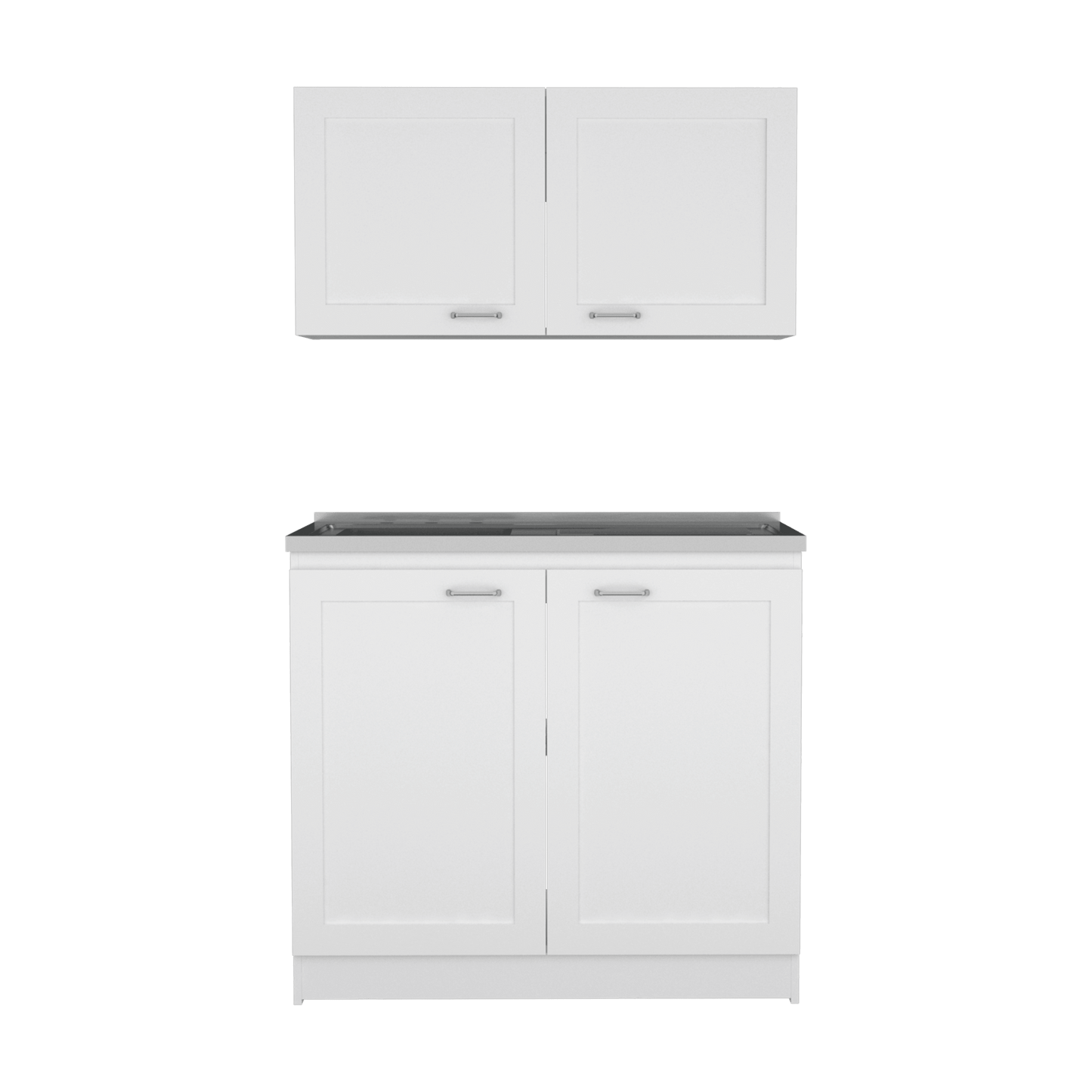 Cocina Integral Selari Blanco Con Mesón Izquierdo