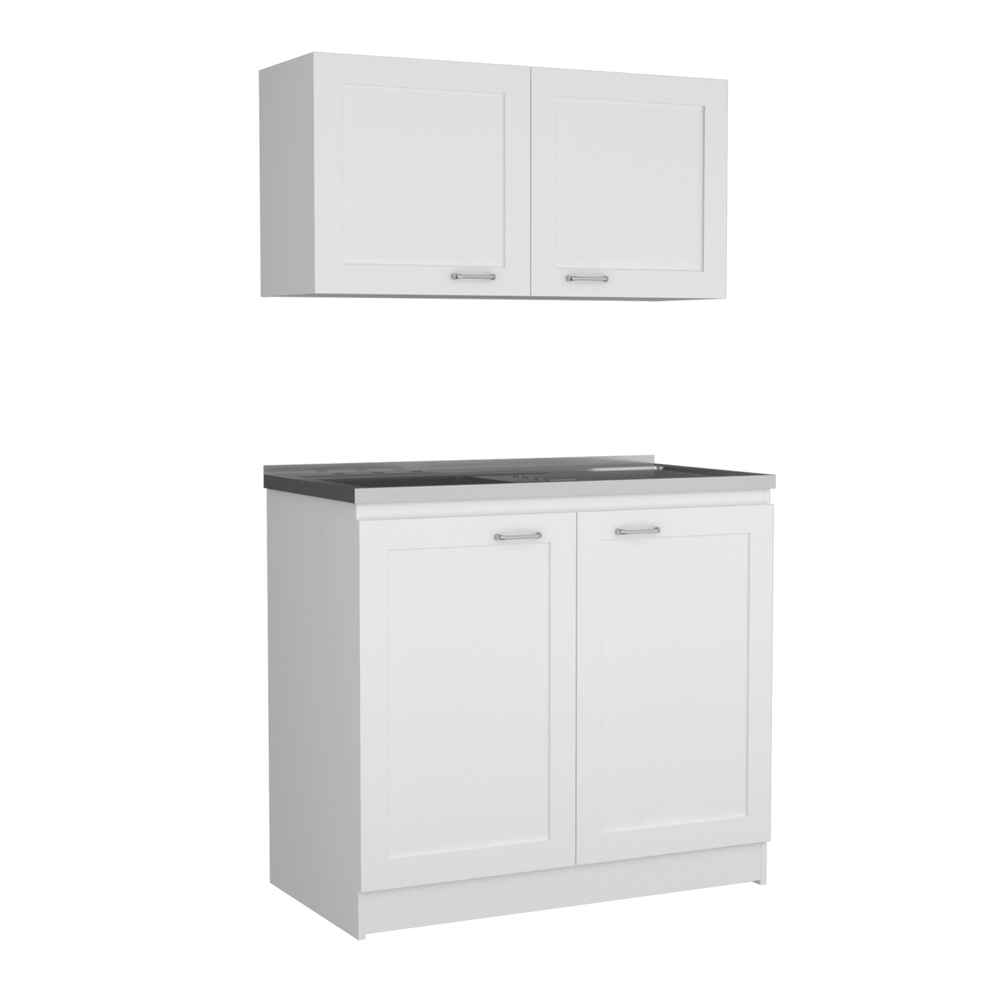 Cocina Integral Selari Blanco Con Mesón Izquierdo