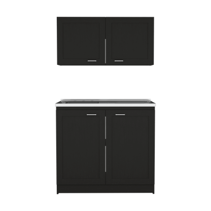 Cocina Integral Selari Wengue Con Mesón Izquierdo