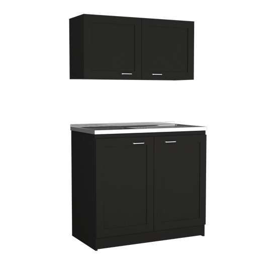 Cocina Integral Selari Wengue Con Mesón Izquierdo