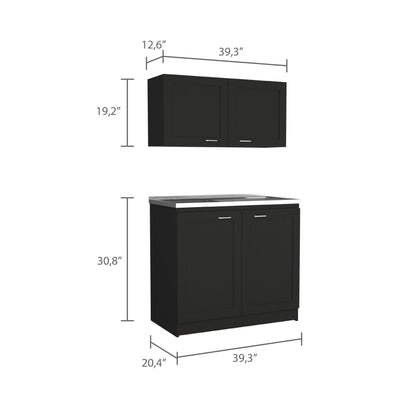 Cocina Integral Selari Wengue Con Mesón Izquierdo