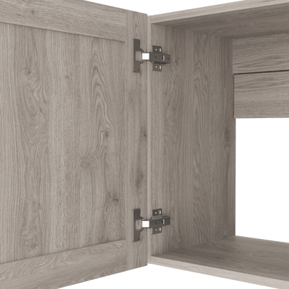 Cocina Integral Selari Ceniza Con Mesón Izquierdo