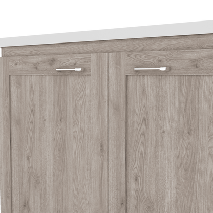 Cocina Integral Selari Ceniza Con Mesón Izquierdo