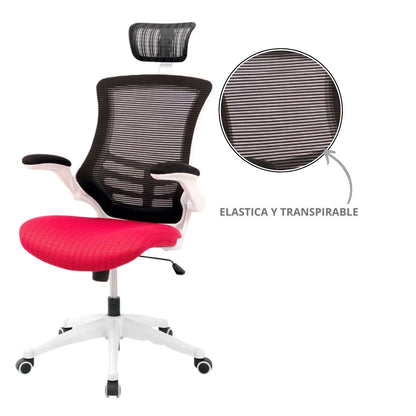 Silla De Oficina Lock Presidente Rojo Blanco