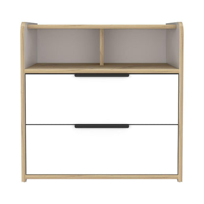 Mesa De Noche Zaleri Blanco Y Duna