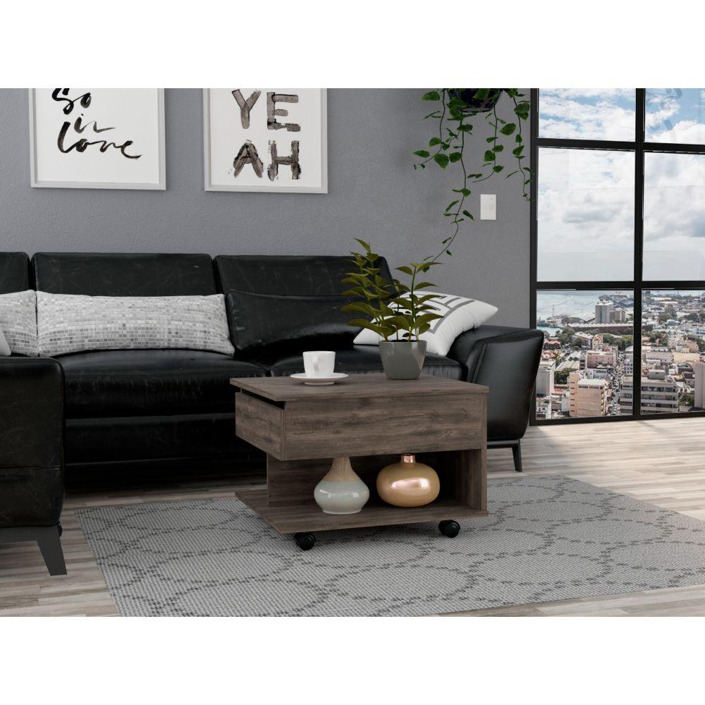 Mesa De Centro Arelva Lift Top Coffee Table  Dark Brown