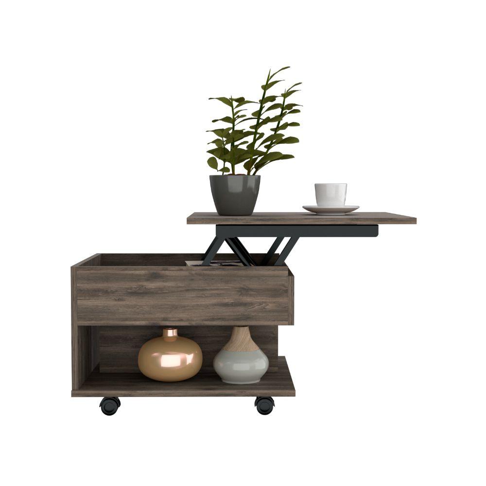 Mesa De Centro Arelva Lift Top Coffee Table  Dark Brown