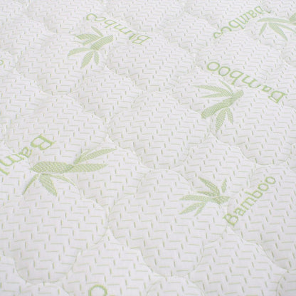 Colchón 2 Pillow Queen 160x190 Sensia Bamboo + Base Cama Tapizada Tela Premium Gris