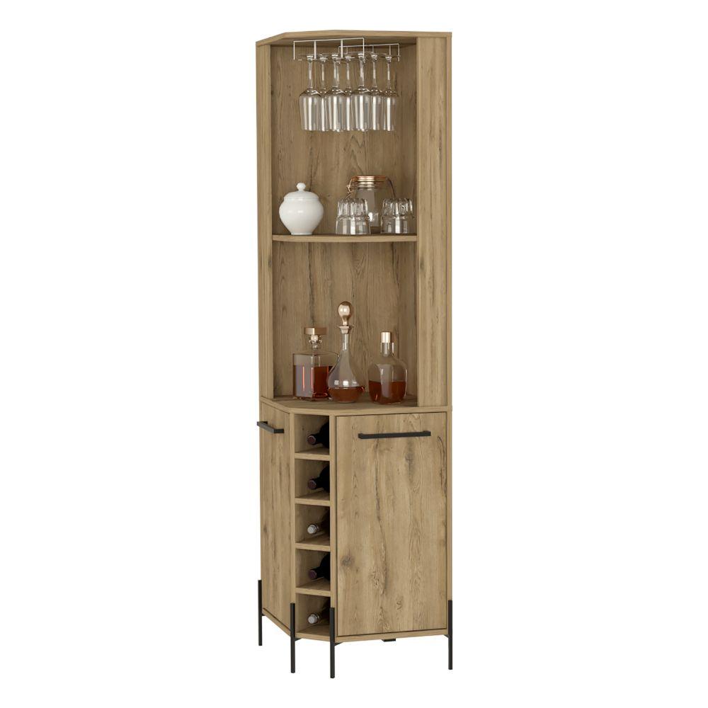 Bar Roony, Macadamia, Con Dos Puertas Y Amplio Espacio Para Botellas