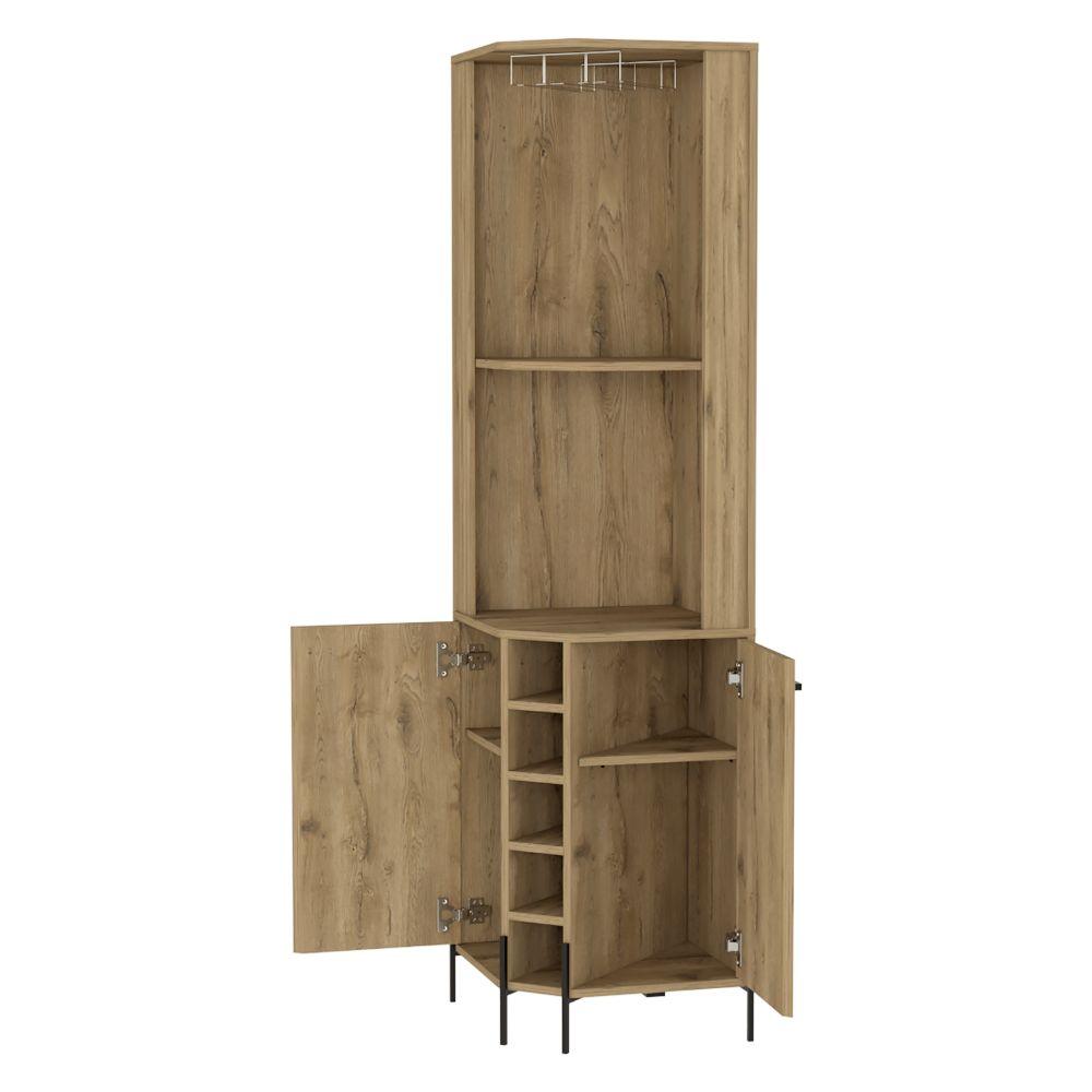 Bar Roony, Macadamia, Con Dos Puertas Y Amplio Espacio Para Botellas