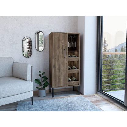 Bar Alto Plinco, Con Amplio Espacio Para Almacenamiento De Botellas