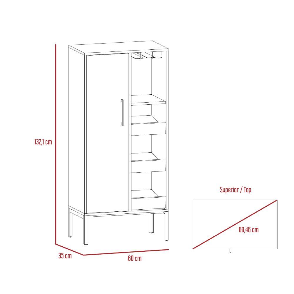 Bar Alto Plinco, Con Amplio Espacio Para Almacenamiento De Botellas