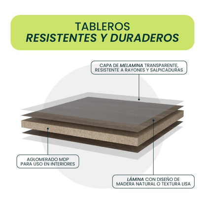 Mesa Para Tv Wedull Wengue Y Fresno Eupara Tv De 80"
