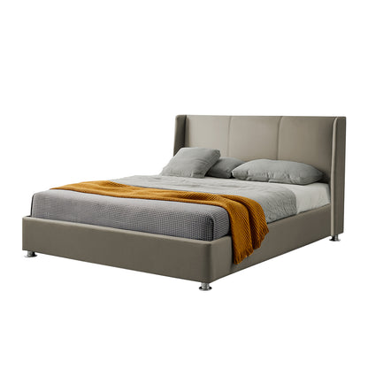 Base Cama Con Espaldar Queen Mousai Taupe