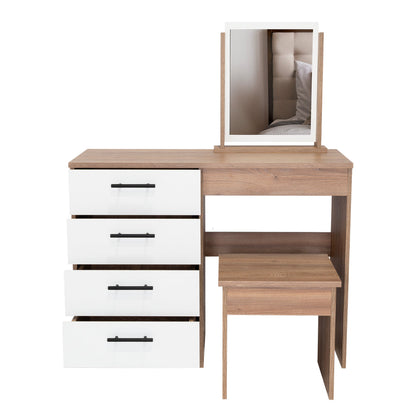Mueble Tocador Okria Miel Y Blanco