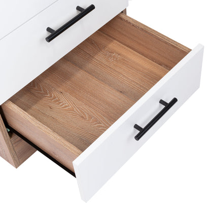 Mueble Tocador Okria Miel Y Blanco