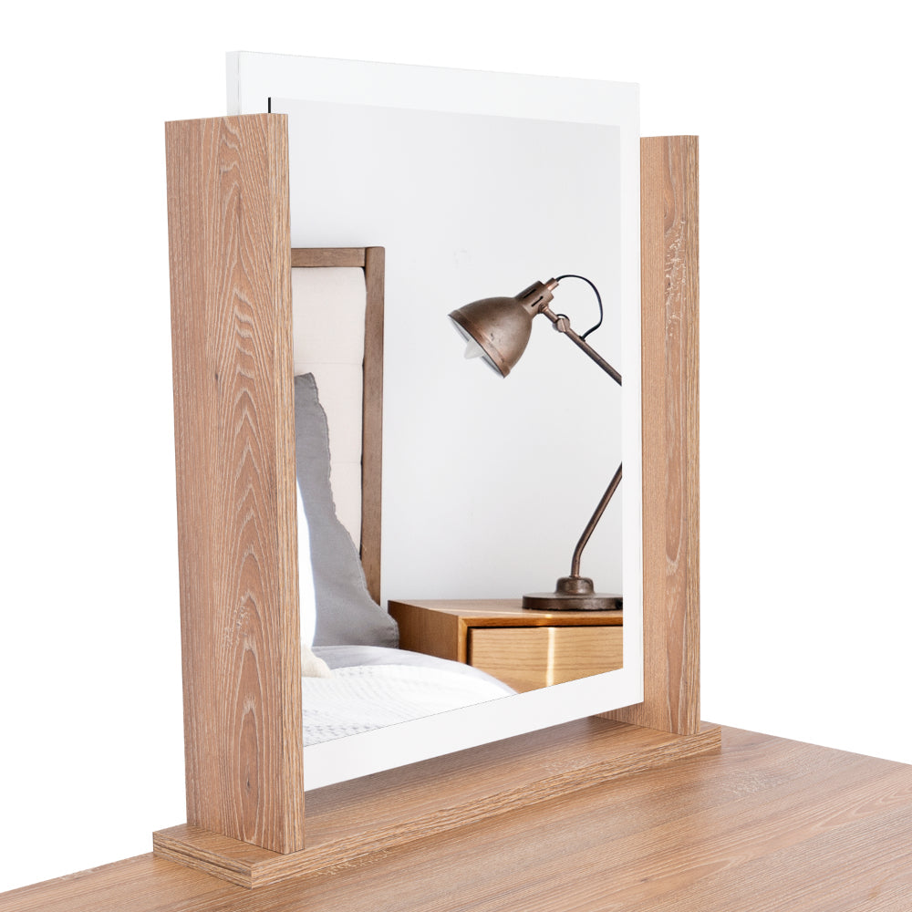 Mueble Tocador Okria Miel Y Blanco