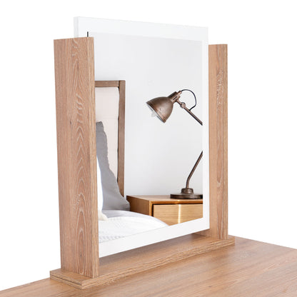 Mueble Tocador Okria Miel Y Blanco