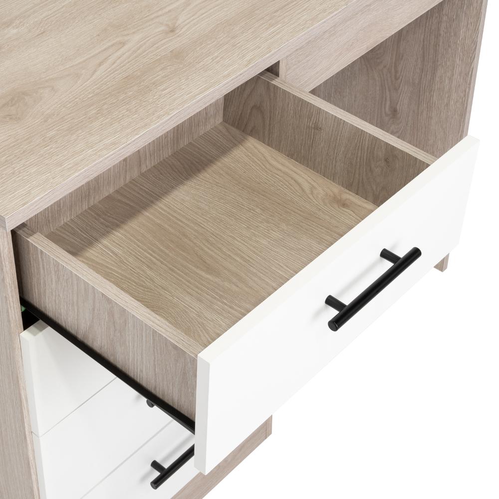 Mueble Tocador Okria Ceniza Y Blanco