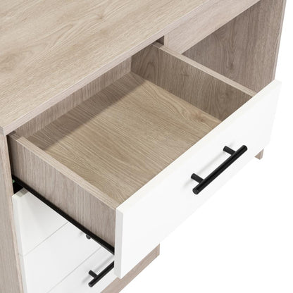 Mueble Tocador Okria Ceniza Y Blanco