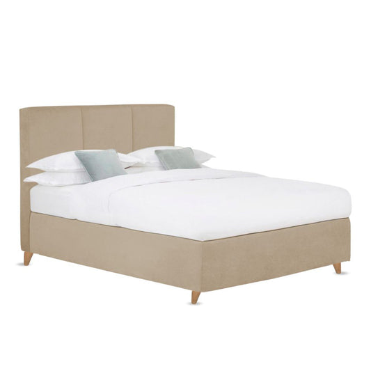 Base Cama Con Espaldar King Pretty  Taupe