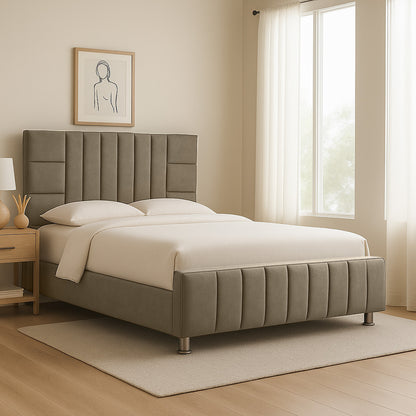 Cama Sencilla Fiora  Taupe