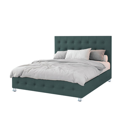Base Cama Con Espaldar Semidoble Capital Verde