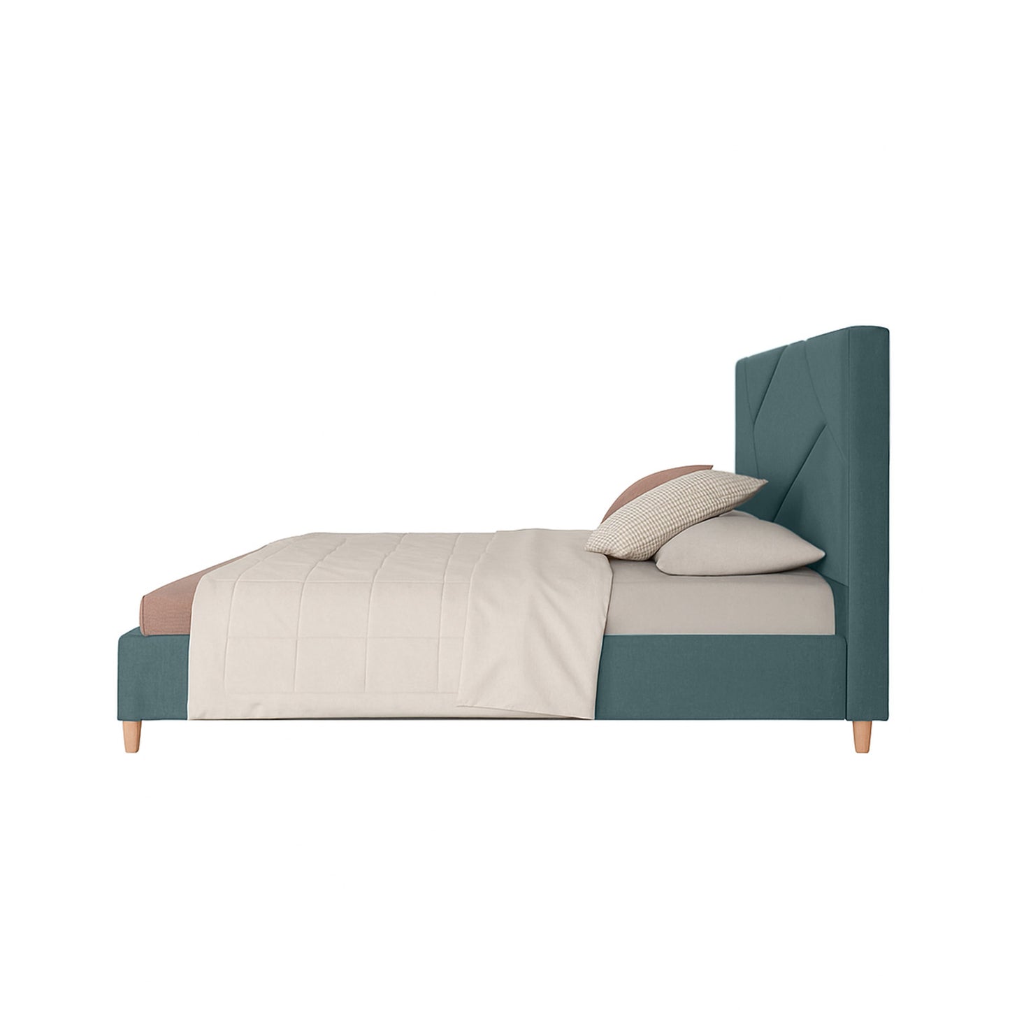 Base Cama Con Espaldar King Hampton Verde