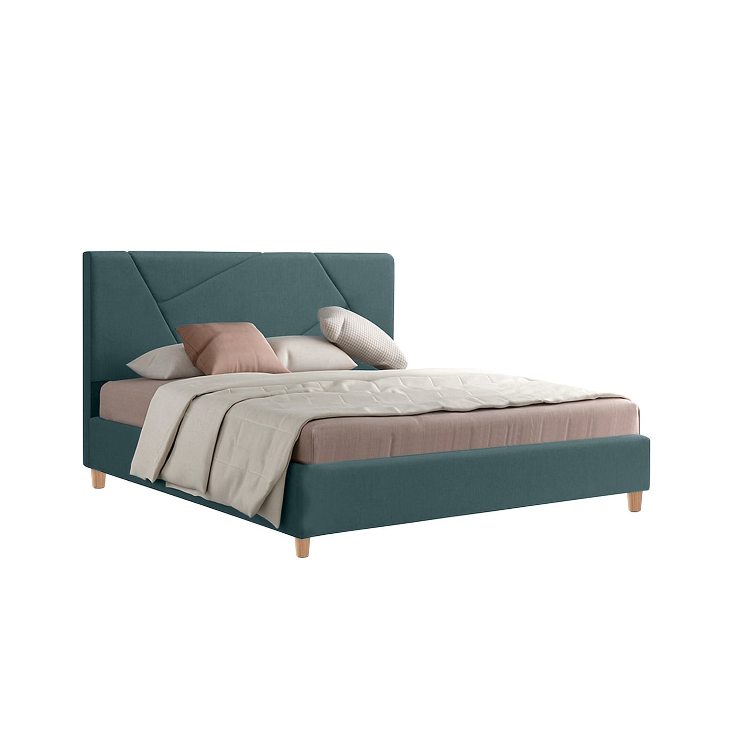 Base Cama Con Espaldar King Hampton Verde