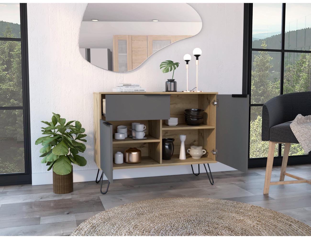 Mueble Auxiliar Temora Duna Y Plomo