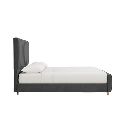 Cama Queen Vitale  Gris Plomo
