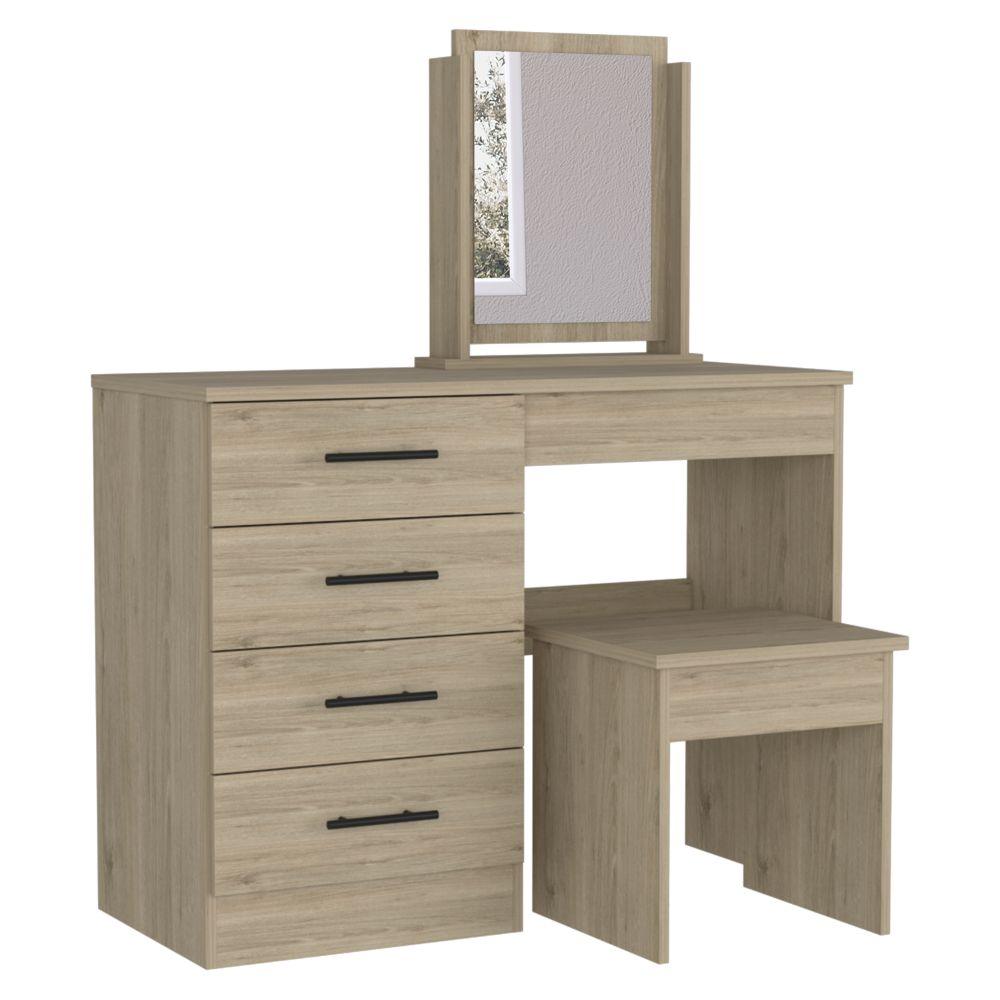 Mueble Tocador Okria  Rovere Y Blanco