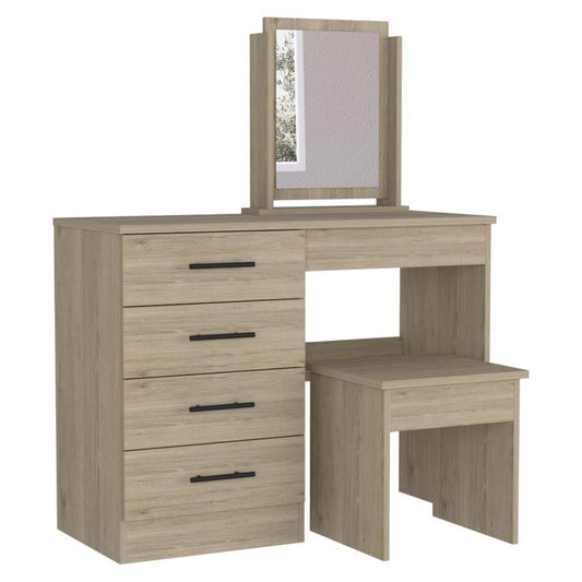 Mueble Tocador Okria  Rovere Y Blanco