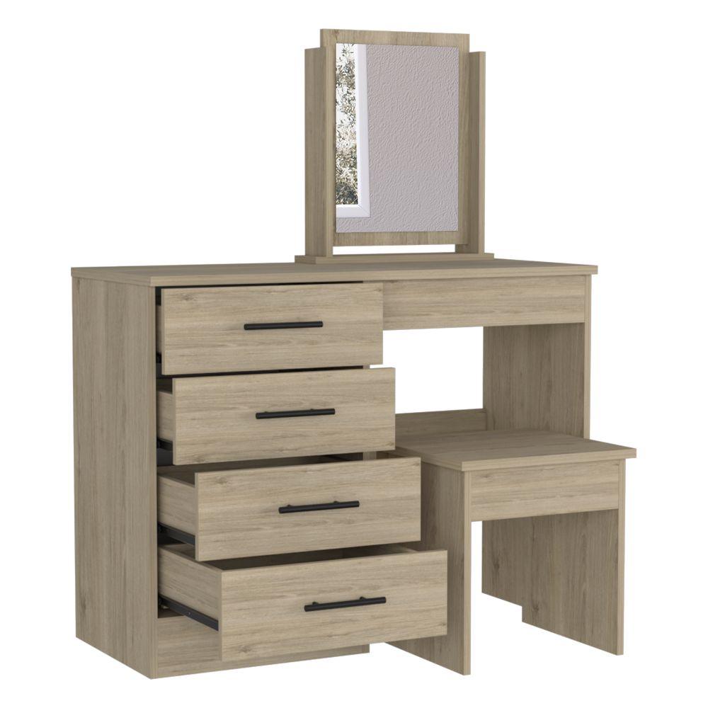 Mueble Tocador Okria  Rovere Y Blanco