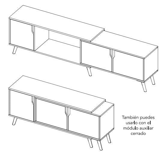 Mesa Para Tv Ornari Wengue Para Tv De 50"